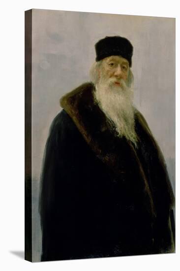 Portrait of Vladimir Vasil'Evich Stasov (1824-1906) 1900-Ilya Efimovich Repin-Stretched Canvas