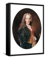 Portrait of Voltaire (1694-1778) Aged 23, 1728-Nicolas de Largilliere-Framed Stretched Canvas