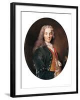 Portrait of Voltaire (1694-1778) Aged 23, 1728-Nicolas de Largilliere-Framed Giclee Print