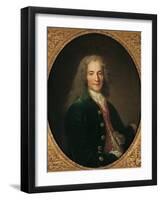 Portrait of Voltaire after 1718-Nicholas De Largilliere-Framed Giclee Print