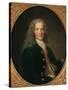 Portrait of Voltaire after 1718-Nicholas De Largilliere-Stretched Canvas