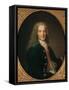 Portrait of Voltaire after 1718-Nicholas De Largilliere-Framed Stretched Canvas