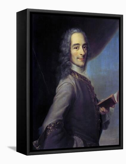 Portrait of Voltaire after Maurice Quentin De La Tour-null-Framed Stretched Canvas