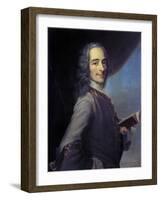 Portrait of Voltaire after Maurice Quentin De La Tour-null-Framed Giclee Print