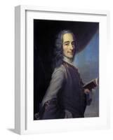 Portrait of Voltaire after Maurice Quentin De La Tour-null-Framed Giclee Print