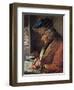 Portrait of Voltaire in His Study French School Painting-null-Framed Giclee Print