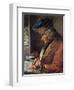 Portrait of Voltaire in His Study French School Painting-null-Framed Giclee Print
