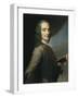 Portrait of Voltaire-null-Framed Art Print