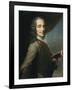 Portrait of Voltaire-null-Framed Art Print