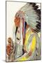 Portrait of Wades-In-The-Water, a Blackfeet Chieftain-Lantern Press-Mounted Art Print