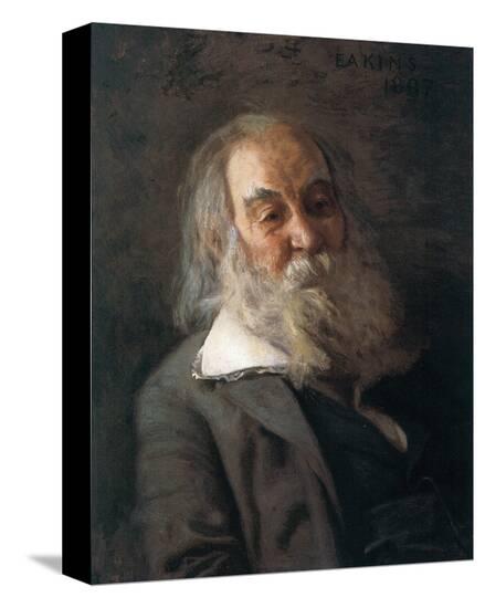 Portrait Of Walt Whitman-Thomas Cowperthwait Eakins-Stretched Canvas