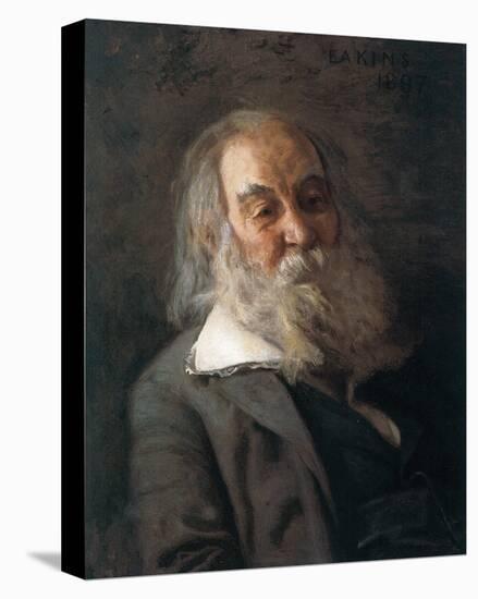 Portrait Of Walt Whitman-Thomas Cowperthwait Eakins-Stretched Canvas