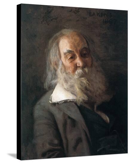 Portrait Of Walt Whitman-Thomas Cowperthwait Eakins-Stretched Canvas