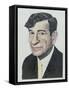 Portrait of Walter Matthau, illustration for 'The Daily Mirror Colour Supplement', 1964-Barry Fantoni-Framed Stretched Canvas