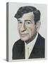 Portrait of Walter Matthau, illustration for 'The Daily Mirror Colour Supplement', 1964-Barry Fantoni-Stretched Canvas