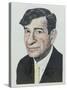 Portrait of Walter Matthau, illustration for 'The Daily Mirror Colour Supplement', 1964-Barry Fantoni-Stretched Canvas