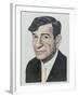 Portrait of Walter Matthau, illustration for 'The Daily Mirror Colour Supplement', 1964-Barry Fantoni-Framed Giclee Print