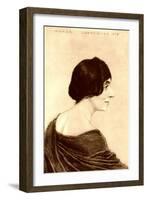 Portrait of Wanda Landowska (1879-195), 1917-Emil Orlik-Framed Giclee Print