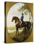 Portrait of Warren Hastings, on His Celebrated Arabian, Wearing a Blue Coat and Grey Breeches-George Stubbs-Stretched Canvas