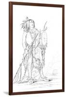 Portrait of 'White Buffalo, Native American Man, 1841-Myers and Co-Framed Giclee Print