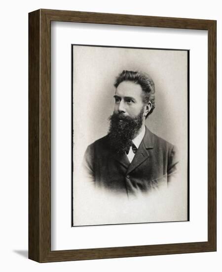 Portrait of Wilhelm Conrad Roentgen or Rontgen (1845-1923), German physicist-French Photographer-Framed Giclee Print