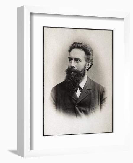 Portrait of Wilhelm Conrad Roentgen or Rontgen (1845-1923), German physicist-French Photographer-Framed Giclee Print