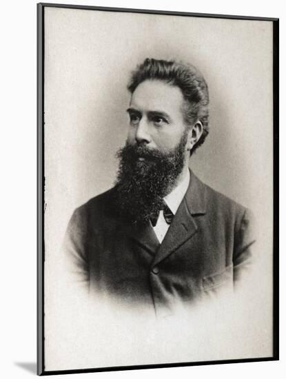 Portrait of Wilhelm Conrad Roentgen or Rontgen (1845-1923), German physicist-French Photographer-Mounted Giclee Print