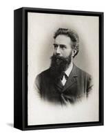 Portrait of Wilhelm Conrad Roentgen or Rontgen (1845-1923), German physicist-French Photographer-Framed Stretched Canvas