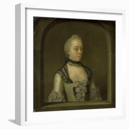 Portrait of Wilhelmina Hillegonda Schuyt, Wife of Joachim Rendorp-Tibout Regters-Framed Art Print