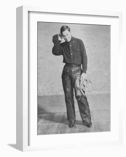 Portrait of Will Rogers, Early Portrait-null-Framed Photo