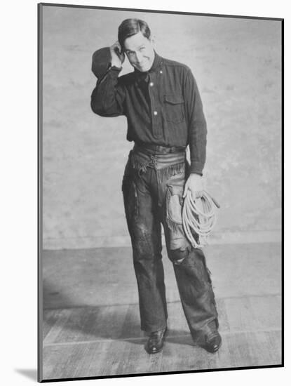 Portrait of Will Rogers, Early Portrait-null-Mounted Photo