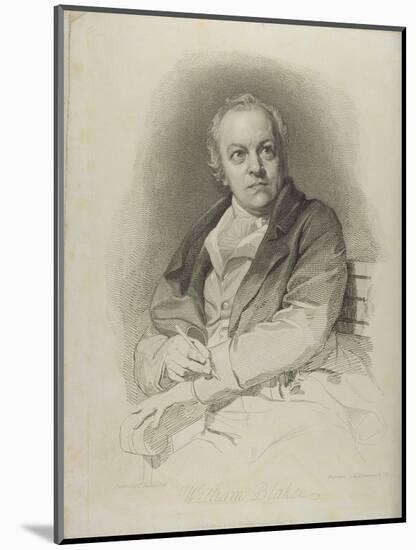 Portrait of William Blake, Frontispiece from 'The Grave, a Poem' by William Blake (1757-1827)-Thomas Phillips-Mounted Premium Giclee Print