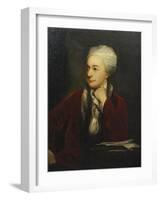 Portrait of William Cowper, Red Coat with a Fur Collar and a White Cap, 18th Century-William Henry Jackson-Framed Giclee Print