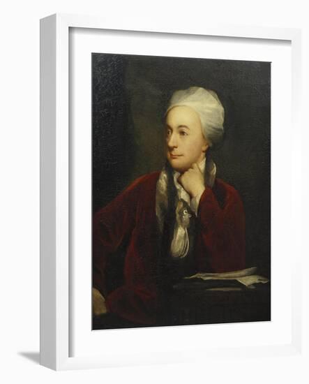 Portrait of William Cowper, Red Coat with a Fur Collar and a White Cap, 18th Century-William Henry Jackson-Framed Giclee Print