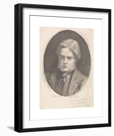 Portrait of William Holman Hunt (1827-1910)-Dante Gabriel Rossetti-Framed Premium Giclee Print