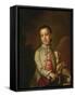 Portrait of William Holmes (1762-C.1818-20) C.1765-67 (Oil on Canvas)-John Wollaston-Framed Stretched Canvas