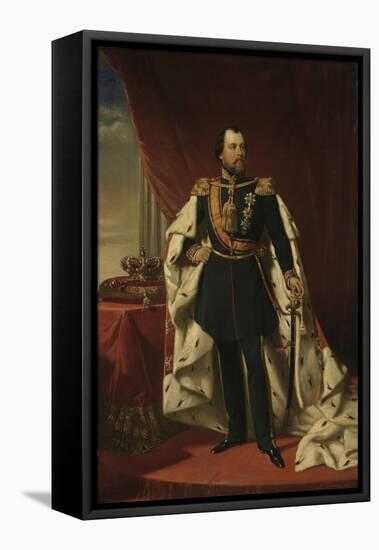 Portrait of William III, King of the Netherlands-Nicolaas Pieneman-Framed Stretched Canvas