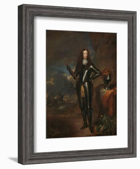 Portrait of William III, Prince of Orange and Stadtholder, c.1680-84-Caspar Netscher-Framed Giclee Print