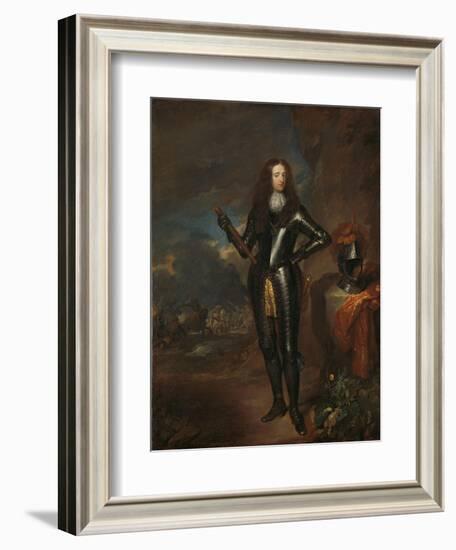 Portrait of William III, Prince of Orange and Stadtholder, c.1680-84-Caspar Netscher-Framed Giclee Print