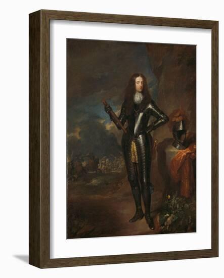 Portrait of William III, Prince of Orange and Stadtholder, c.1680-84-Caspar Netscher-Framed Giclee Print