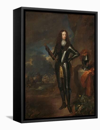 Portrait of William III, Prince of Orange and Stadtholder, c.1680-84-Caspar Netscher-Framed Stretched Canvas