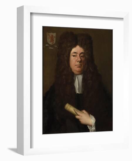 Portrait of William Petyt, Holding a Copy of the Magna Carta, C.1690-Richard van Bleeck-Framed Giclee Print