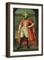 Portrait of William Pope, 1st Earl of Downe (1573-163) as a Knight of the Bath, C. 1610-Robert Peake The Elder-Framed Giclee Print
