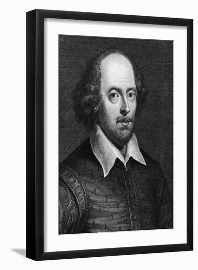 Portrait of William Shakespeare 1719-George Vertue-Framed Giclee Print