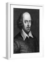 Portrait of William Shakespeare 1719-George Vertue-Framed Giclee Print