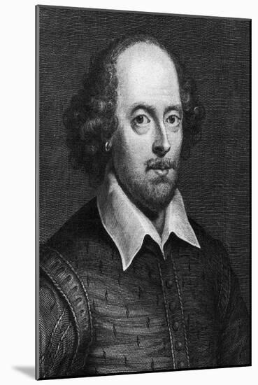 Portrait of William Shakespeare 1719-George Vertue-Mounted Giclee Print