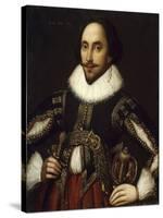 Portrait of William Shakespeare - by Louis Coblitz-null-Stretched Canvas