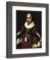 Portrait of William Shakespeare - by Louis Coblitz-null-Framed Giclee Print