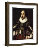 Portrait of William Shakespeare - by Louis Coblitz-null-Framed Giclee Print