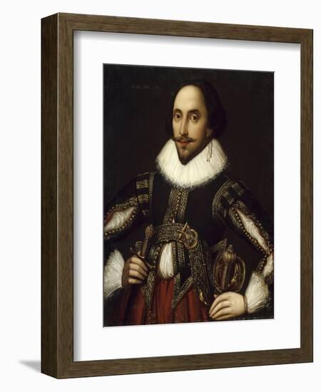 Portrait of William Shakespeare - by Louis Coblitz-null-Framed Giclee Print